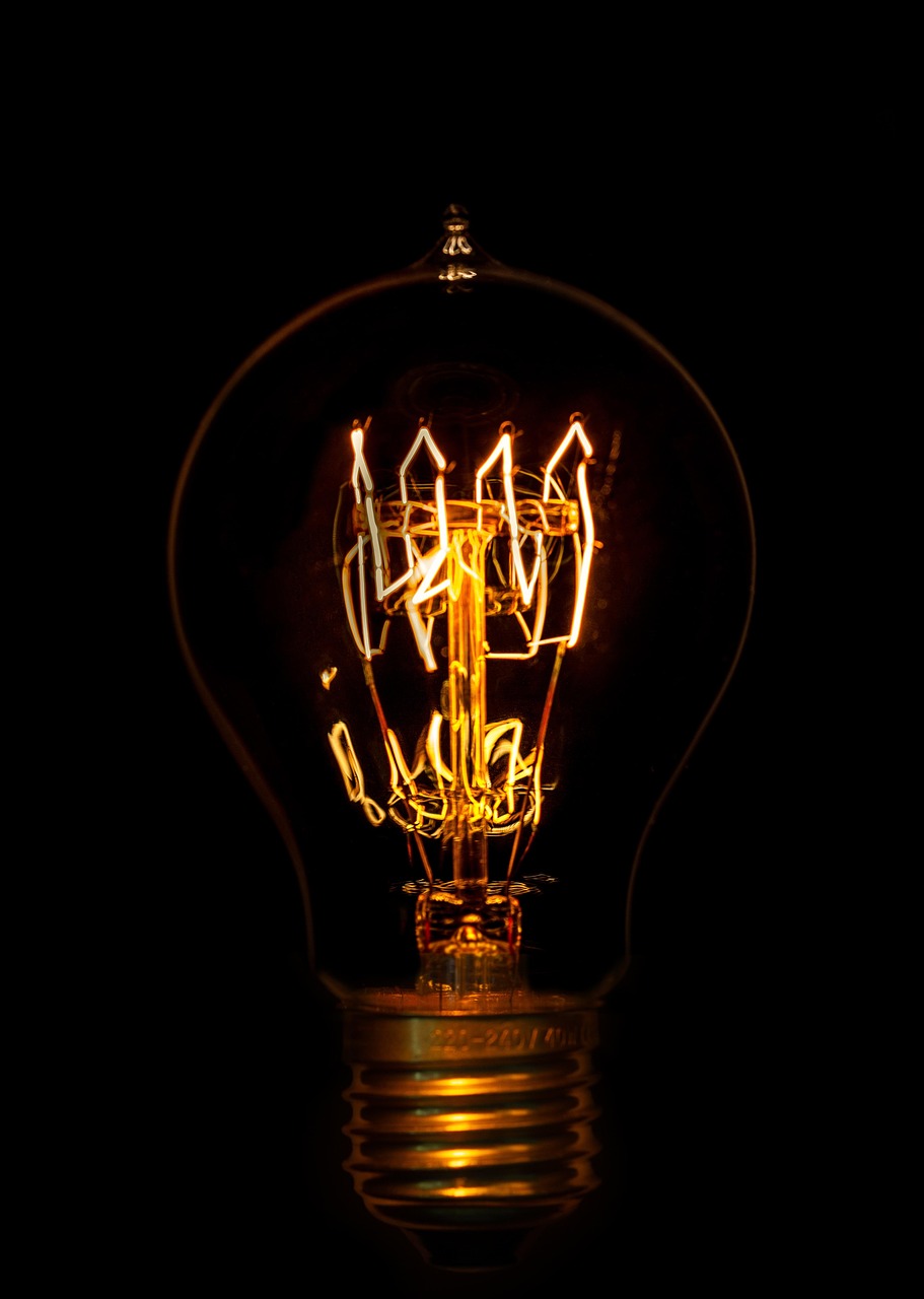 lightbulb, lamp, light, lighting, glass, electro, glow, macro